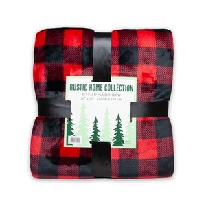 Buffalo Plaid Throw Blanket - Red and Black
